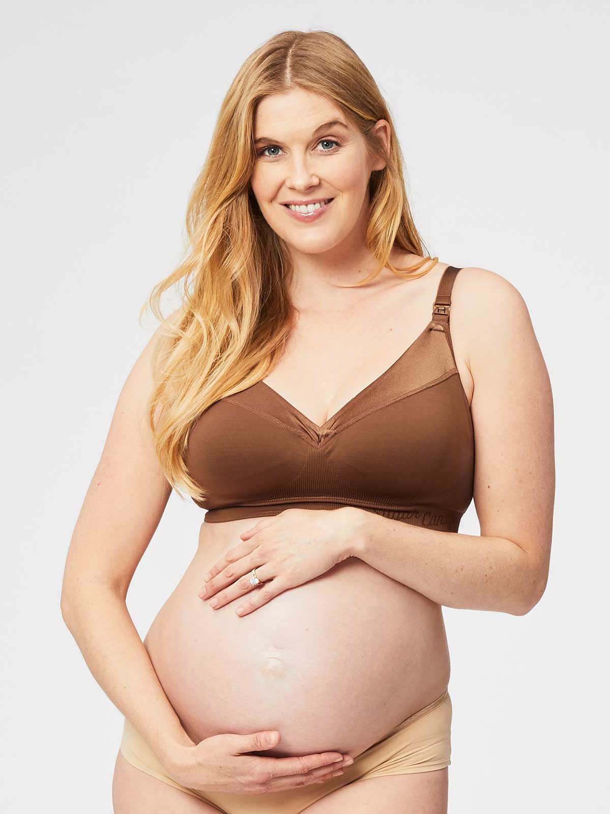Cake Ribbon Candy Wire-free Nursing Bra (F - H Cup) - Chestnut