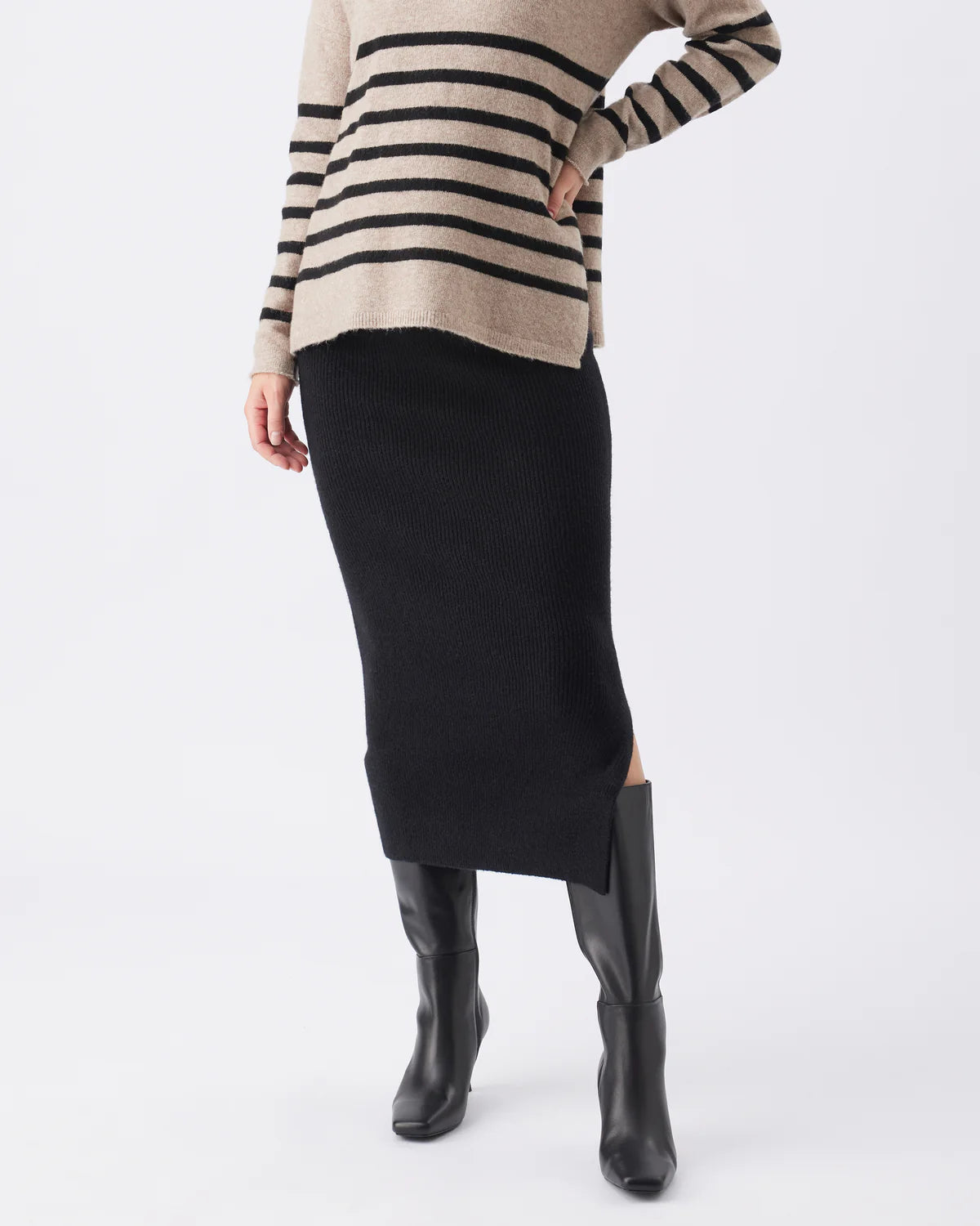 Ripe Dani Knit Skirt - Black