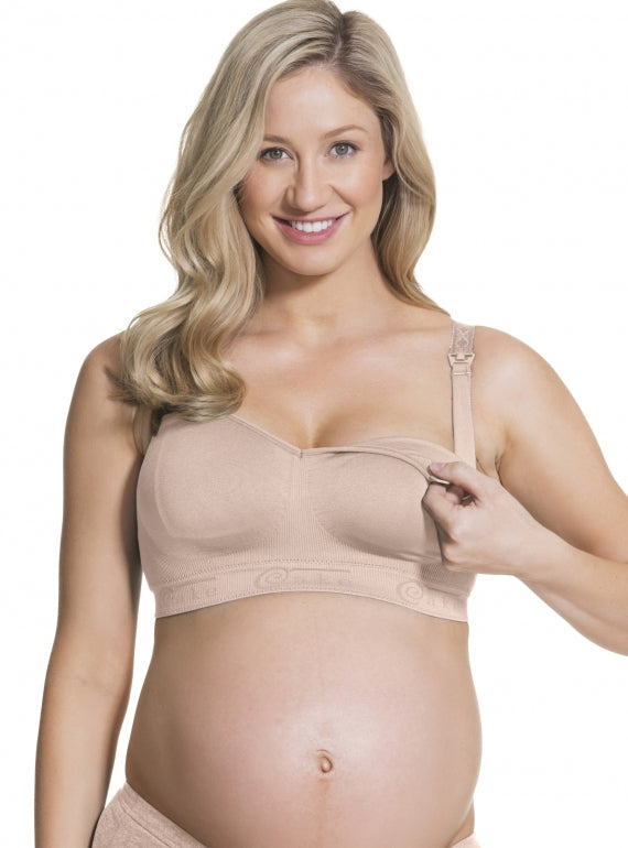 Cake Sugar Popping Candy Busty Maternity & Nursing Bra (F - H Cup) - Nude