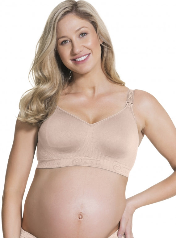 Cake Sugar Popping Candy Busty Maternity & Nursing Bra (F - H Cup) - Nude
