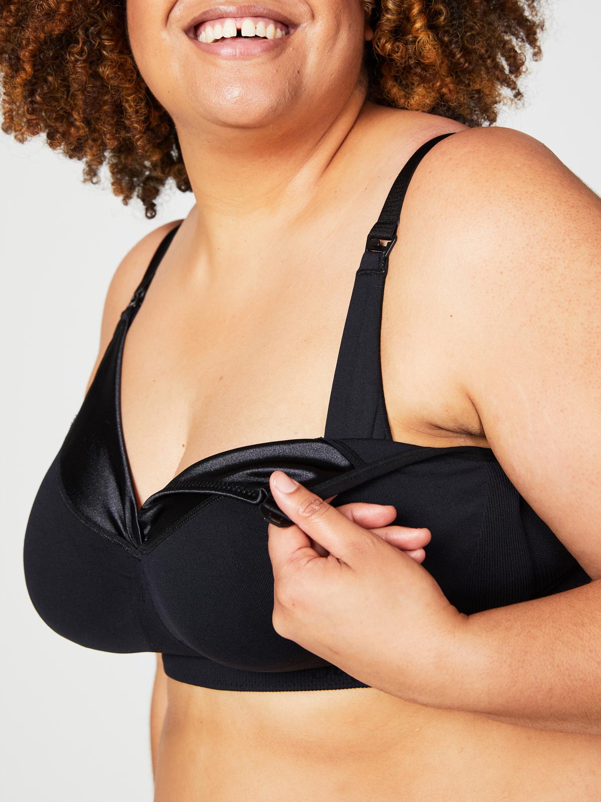 Cake Ribbon Candy Wire-free Nursing Bra (F - H Cup) - Black