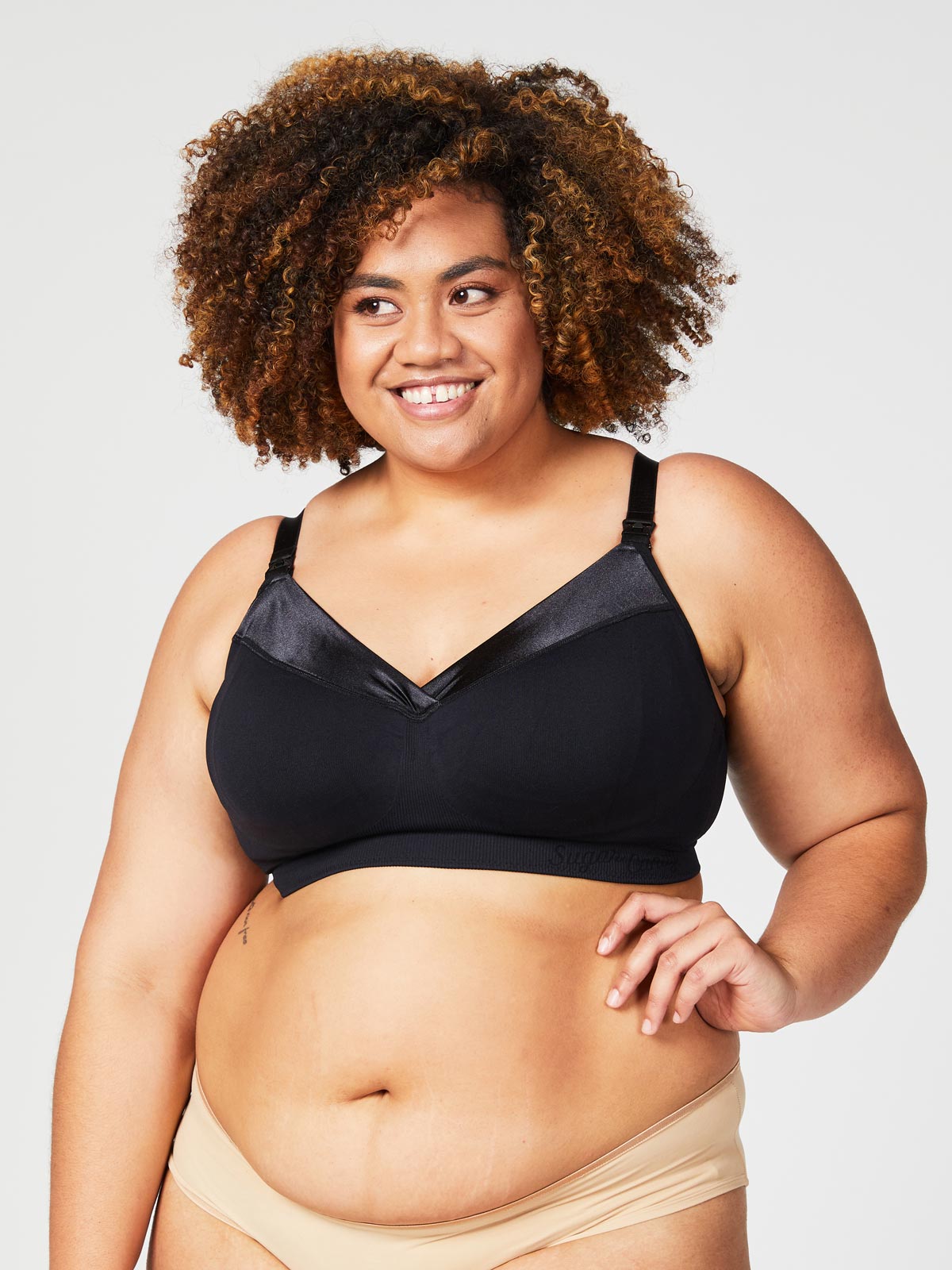Cake Ribbon Candy Wire-free Nursing Bra (F - H Cup) - Black