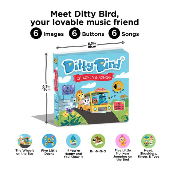 Ditty Bird Children's Songs Musical Book