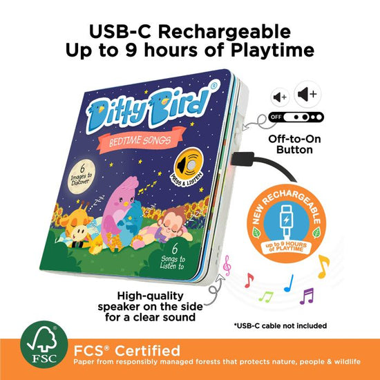Ditty Bird Bedtime Songs Musical Book