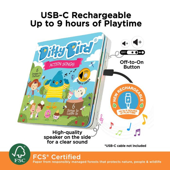 Ditty Bird Action Songs Musical Book