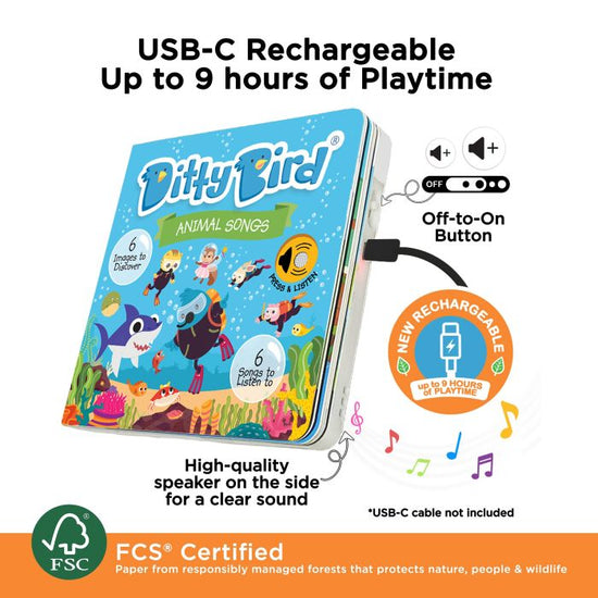 Ditty Bird Animal Songs Musical Book