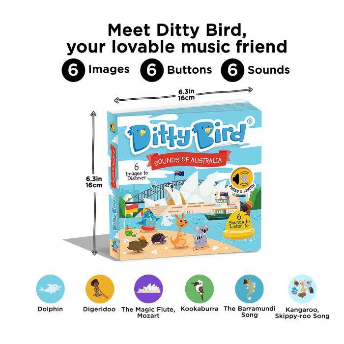 Ditty Bird Sounds of Australia Musical Book