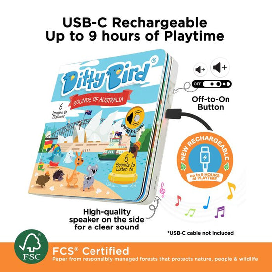 Ditty Bird Sounds of Australia Musical Book
