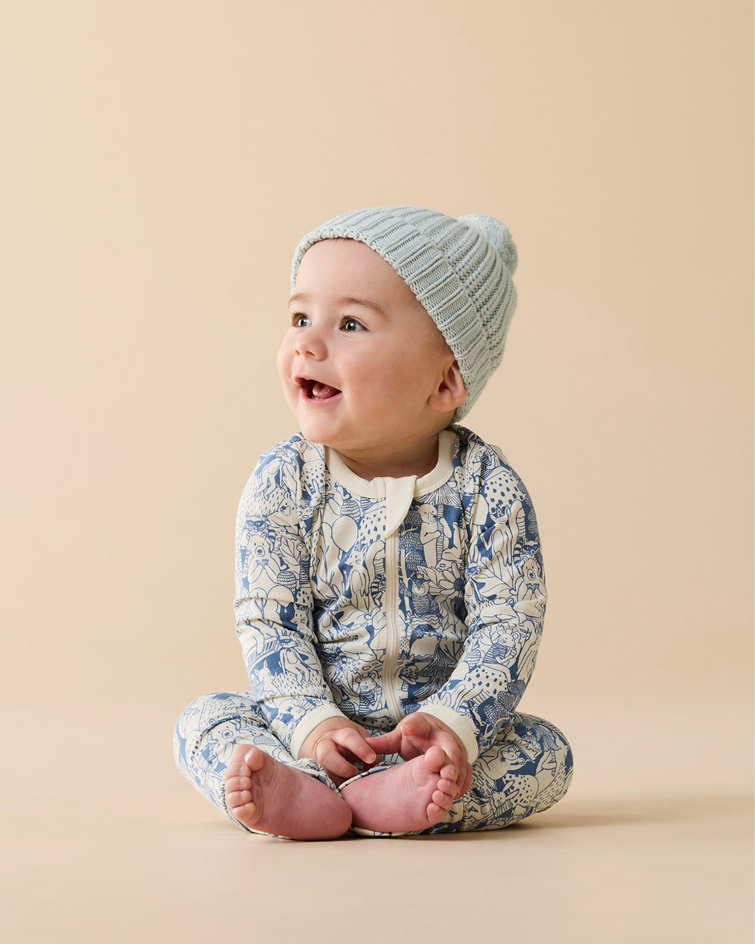 W&F Woodland Adventures Organic Zipsuit with Feet