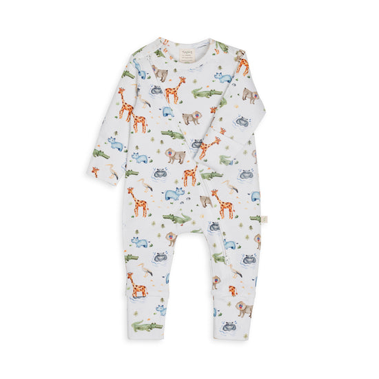 Tiny Twig LS Zipsuit - Safari