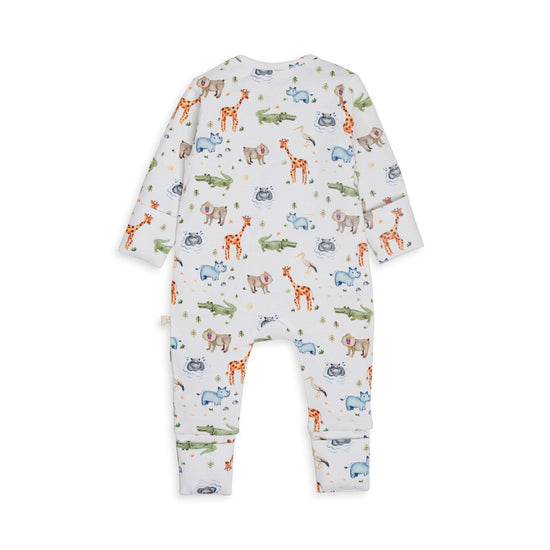 Tiny Twig LS Zipsuit - Safari