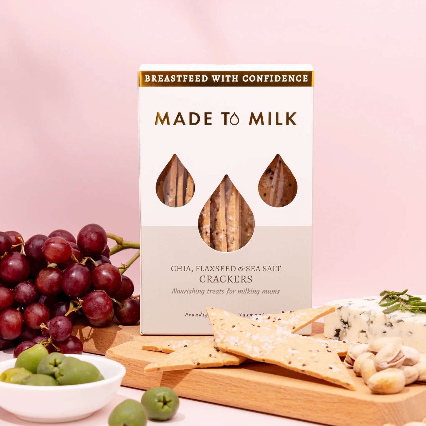 Made To Milk - Chia, Flaxseed & Sea Salt Crackers