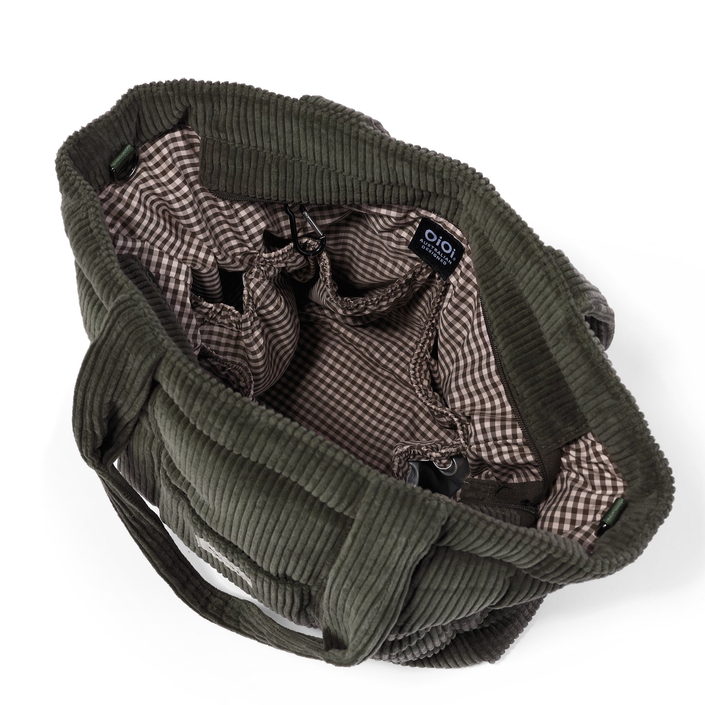 OiOi Everyday Tote - Moss Green Corduroy
