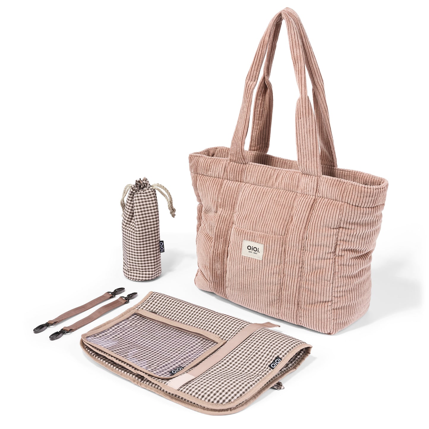 OiOi Everyday Tote - Rose Pink Corduroy
