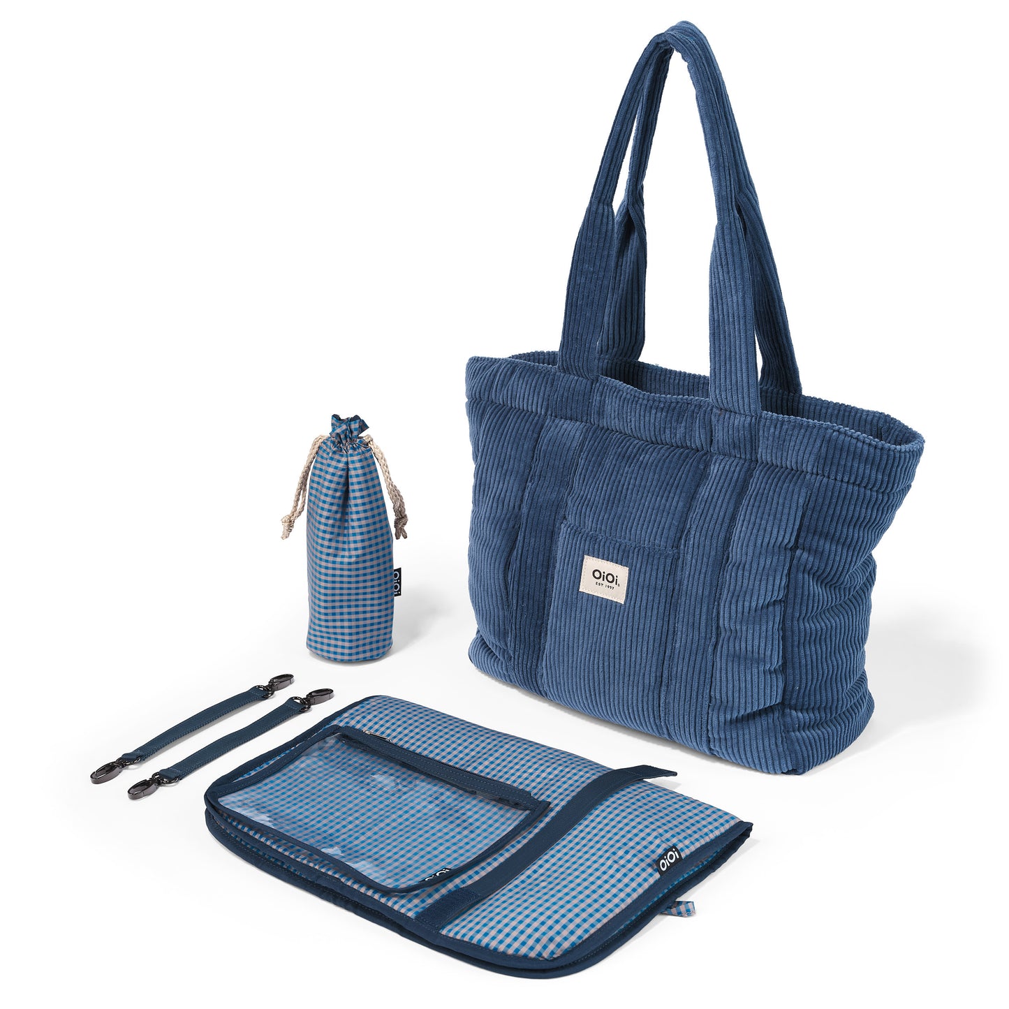 OiOi Everyday Tote - Ocean Blue Corduroy