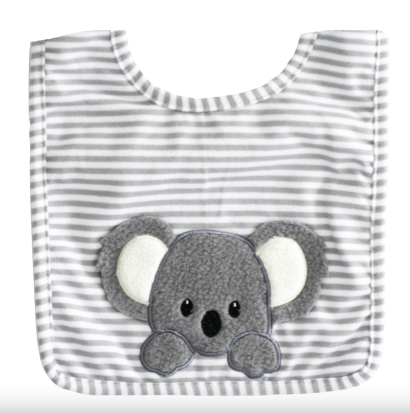 Alimrose Baby Koala Bib - Grey