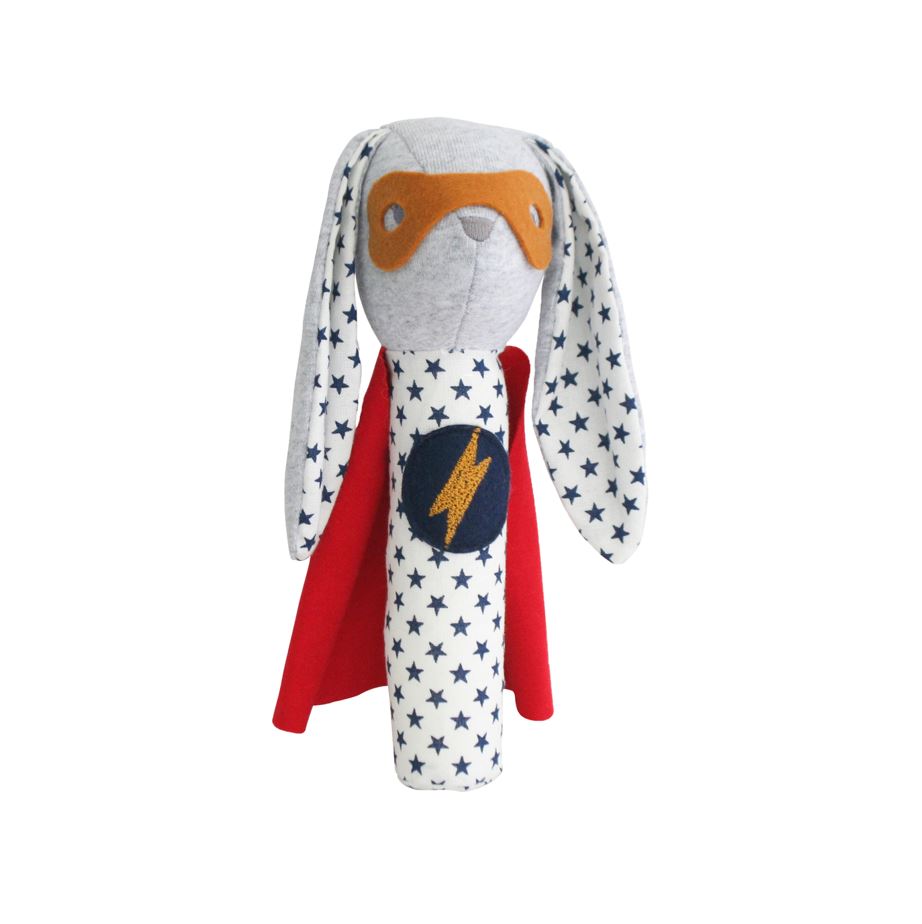 Alimrose Hero Bunny Squeaker - Navy Star