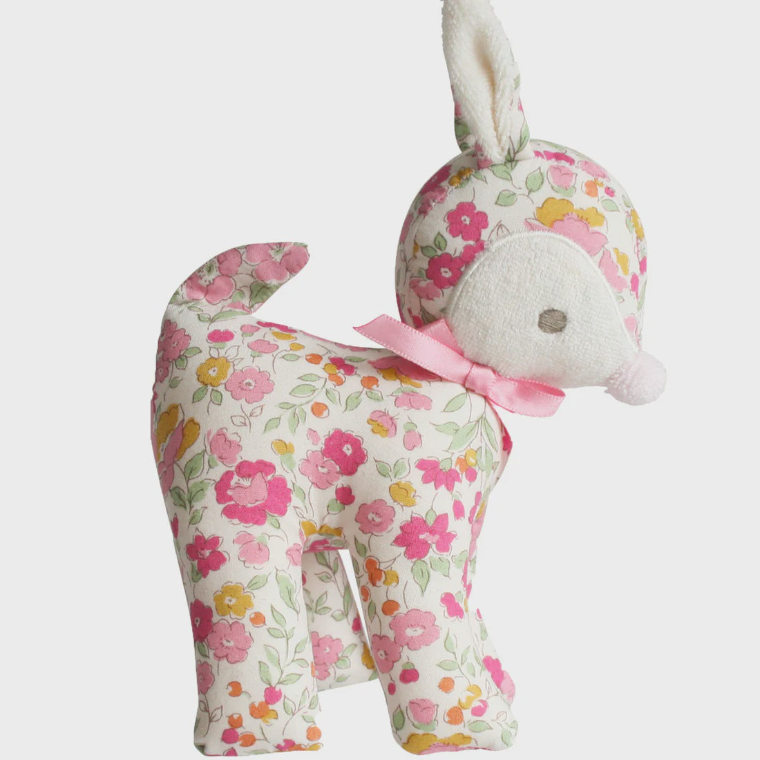 Alimrose Baby Deer Rattle 16cm - Rose Garden