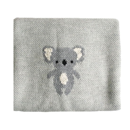 Alimrose Org Cotton Blanket Koala - Grey