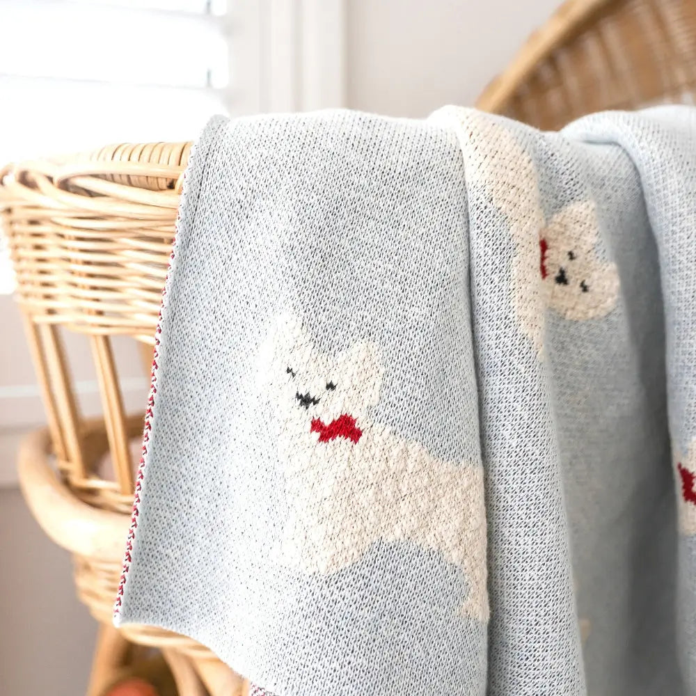 Alimrose Westie Puppy Baby Blanket