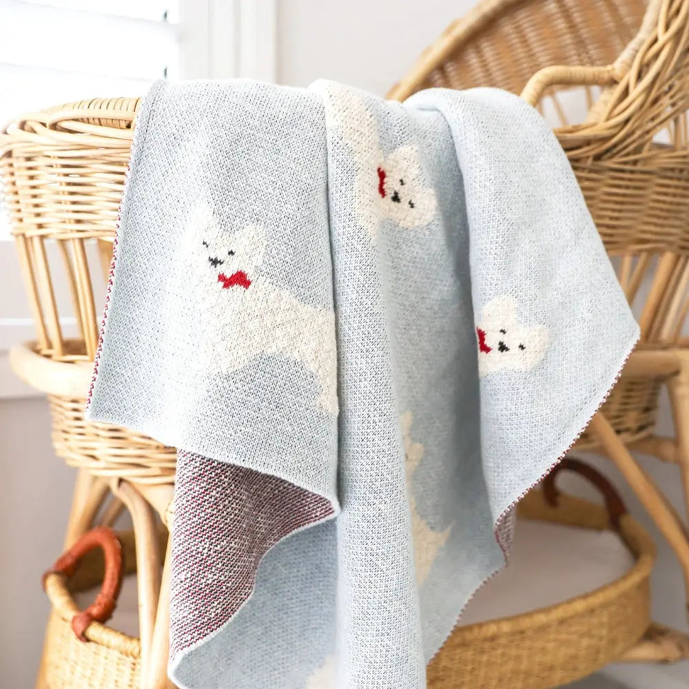 Alimrose Westie Puppy Baby Blanket
