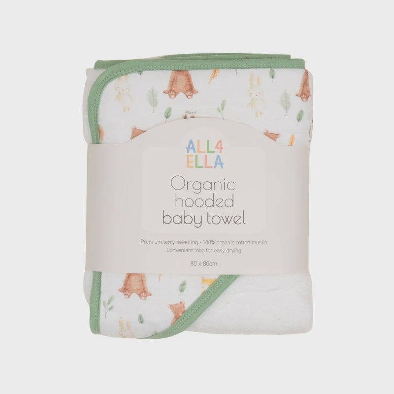 All4Ella Hooded Towel - Forest Friends