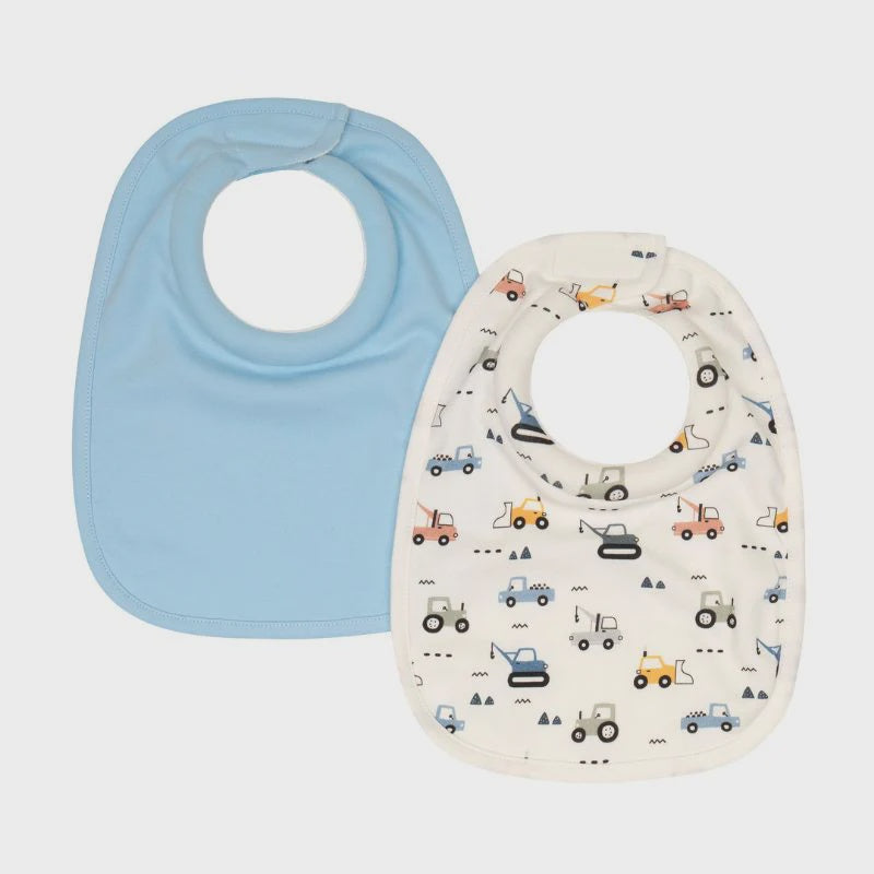 All4Ella Roll Neck Bibs 2 pk - Diggers