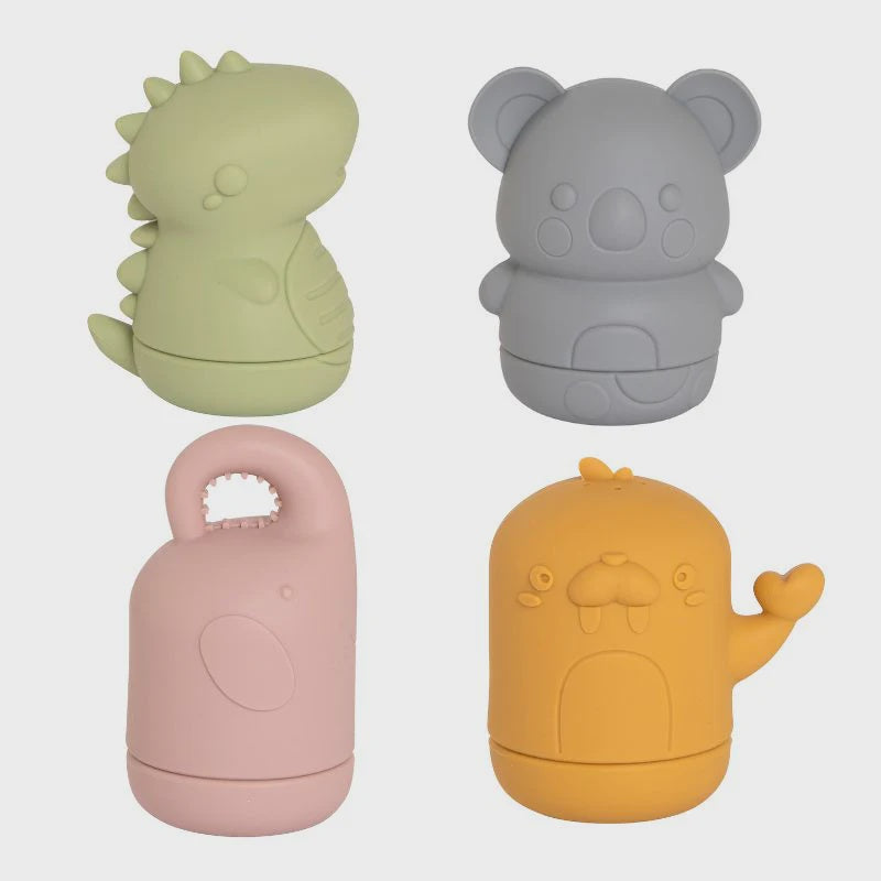 All4Ella Silicone Bath Toys - Squeezy Animals