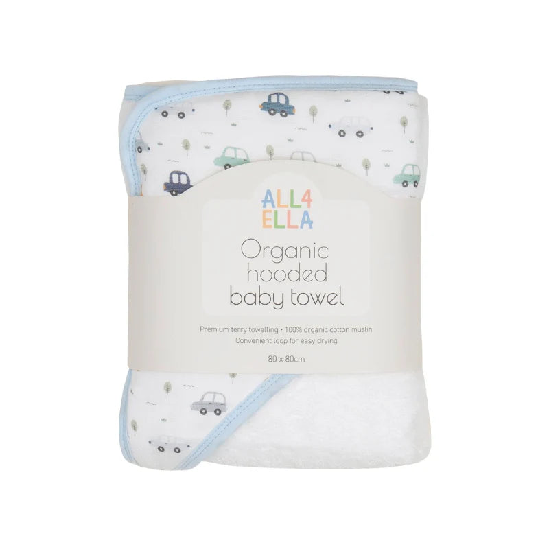 All4Ella Hooded Towel - Beep Beep