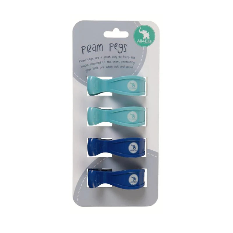 All4Ella Pram Pegs 4pkt Blue/Navy