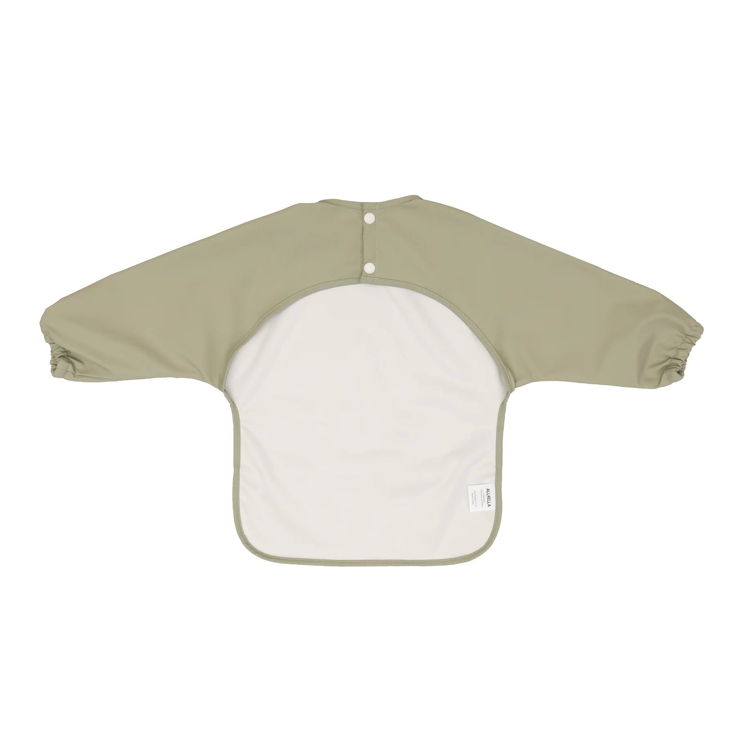 All4Ella Recycled Long Sleeve Bib - Two-tone Light Sage