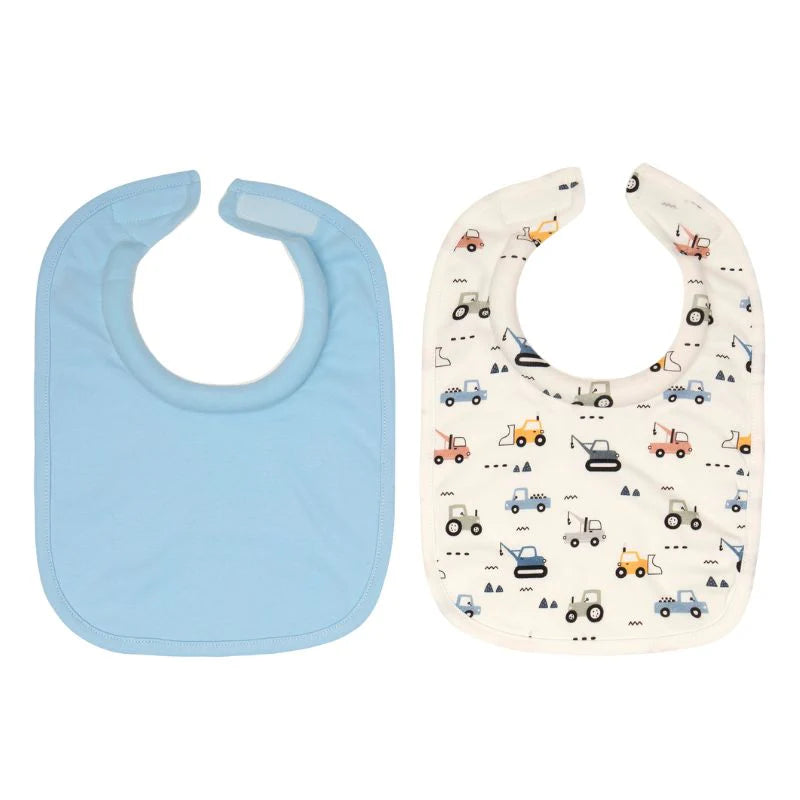 All4Ella Roll Neck Bibs 2 pk - Diggers