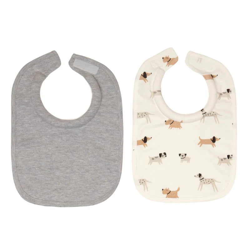 All4Ella Roll Neck Bibs 2 pk - Dogs