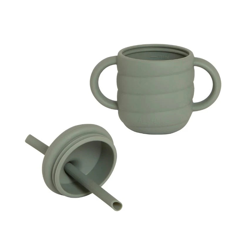All4Ella Silicone Sippy Cup - Olive