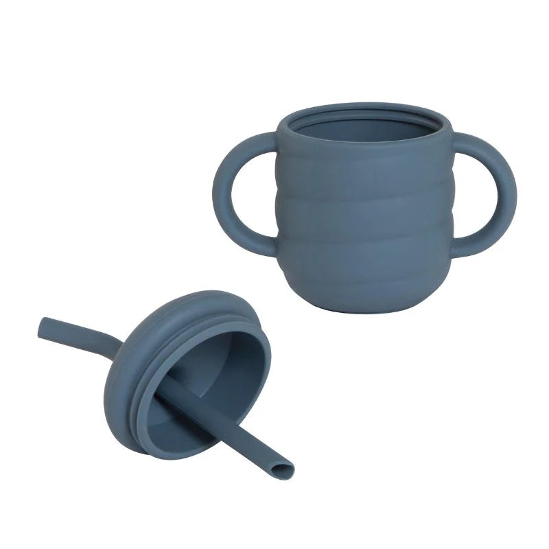 All4Ella Silicone Sippy Cup - Slate Blue