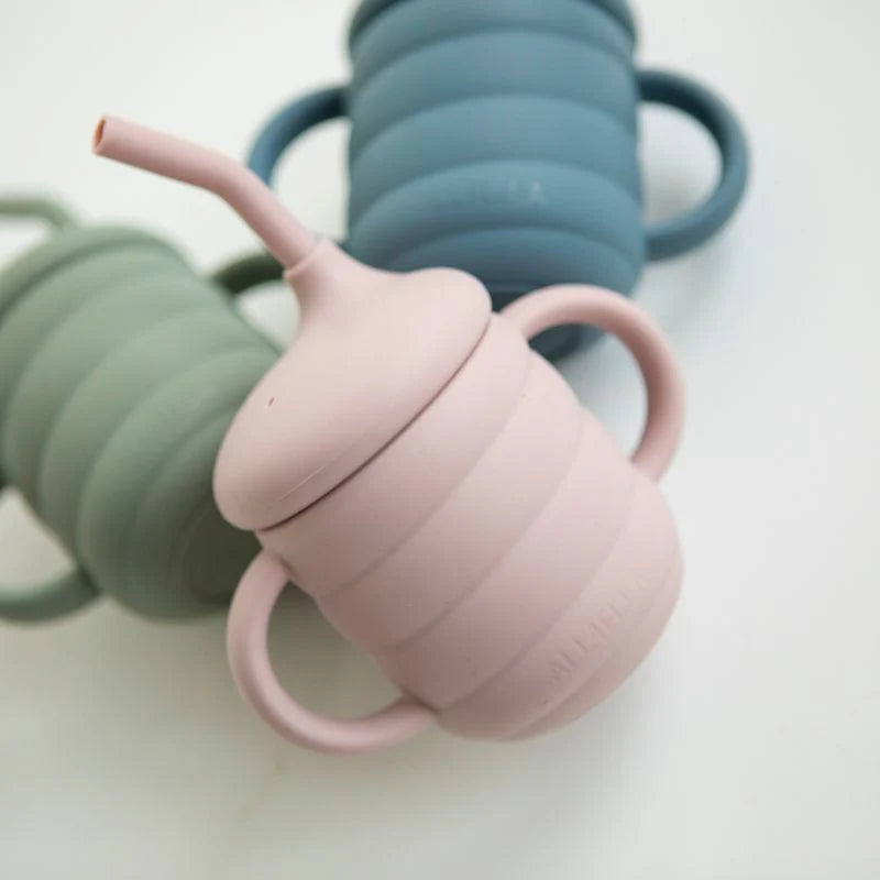 All4Ella Silicone Sippy Cup - Slate Blue