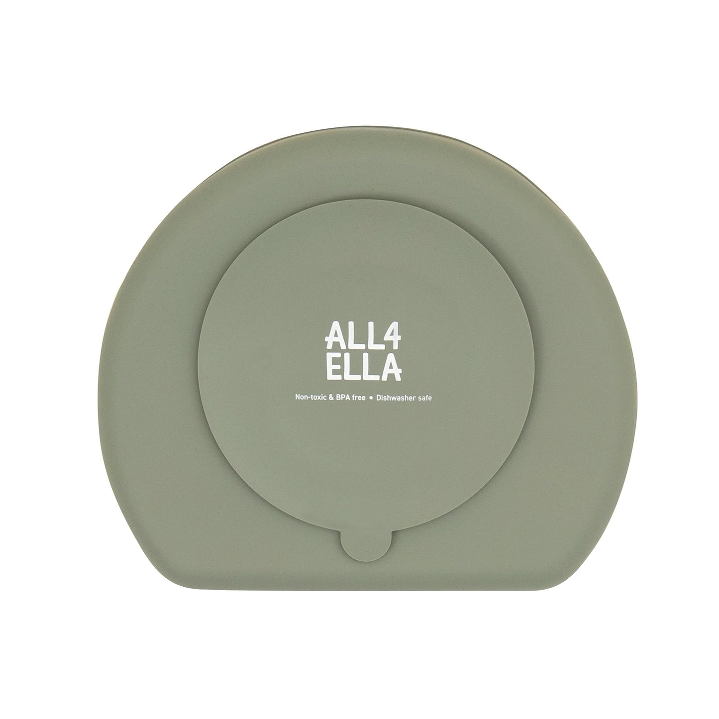 All4Ella Silicone Suction Plate - Olive