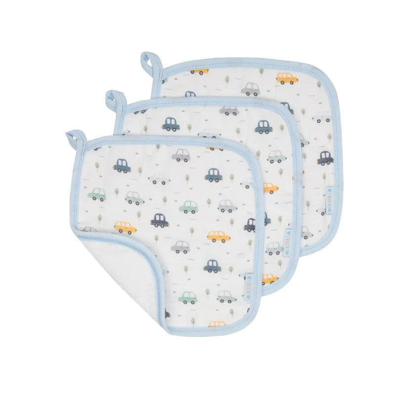 All4Ella Wash Cloths 3pkt - Beep Beep