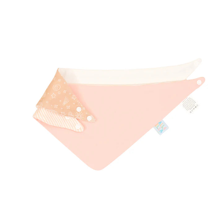 All4Ella Bandana Bib 2pk - Sweet Blush