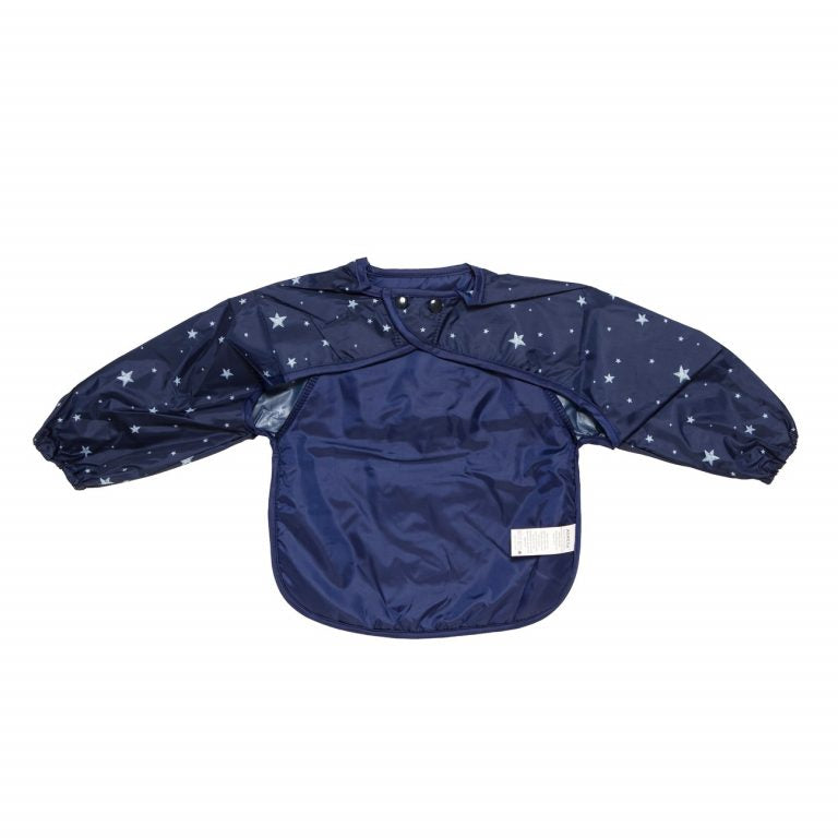 All4Ella Long Sleeve Waterproof Bib - Star Blue