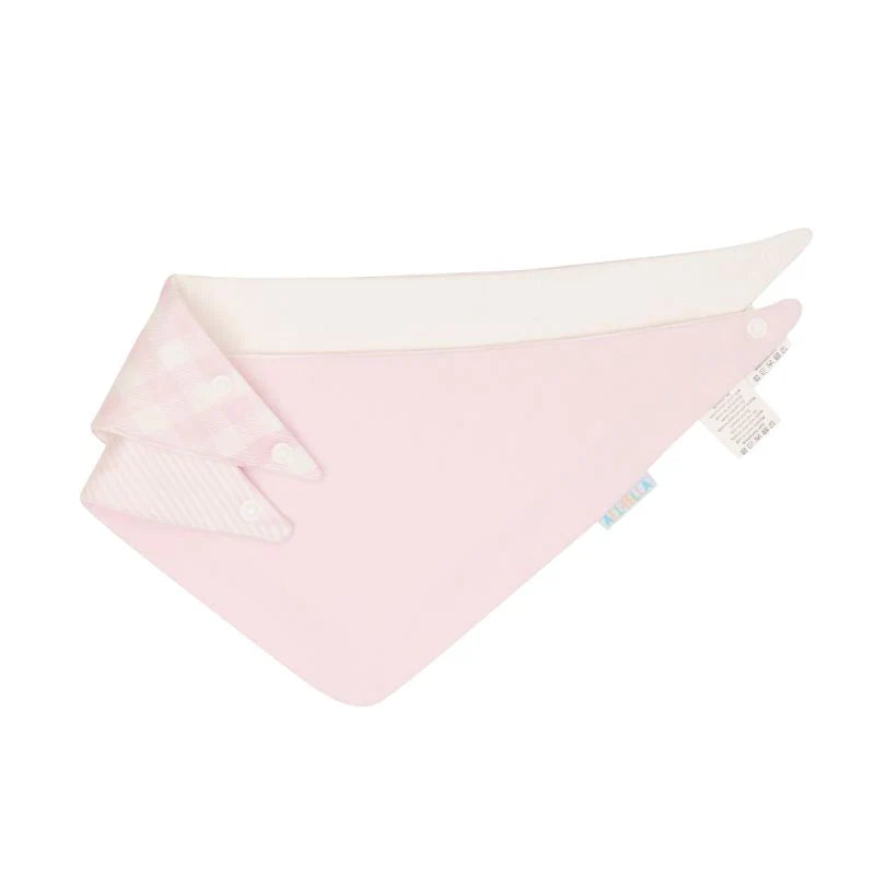 All4Ella Bandana Bib 2pk - Gingham Pink