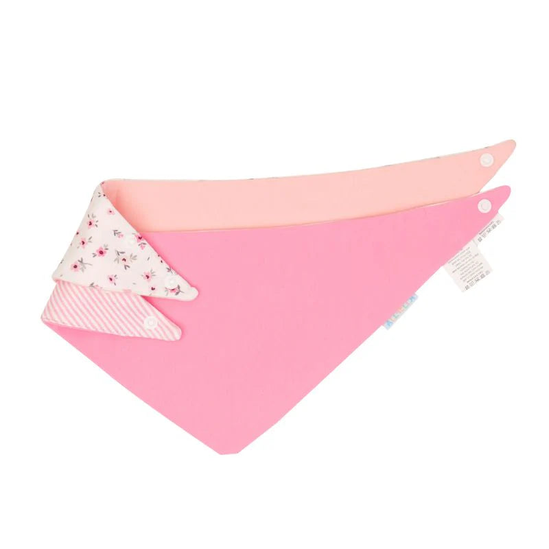 All4Ella Bandana Bib 2pk - Pink Petals