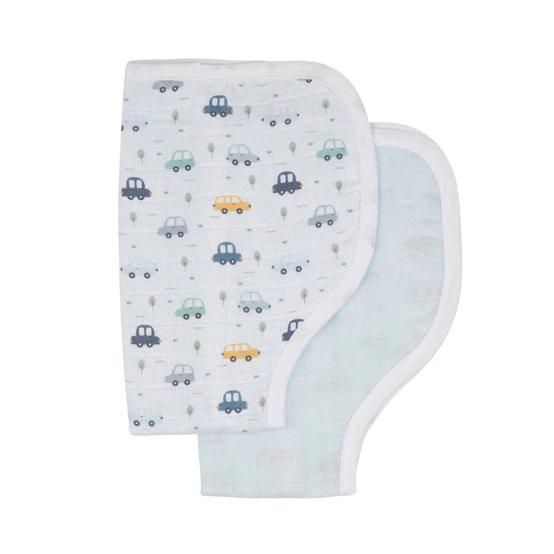 All4Ella Organic Burp Cloth 2 pk - Beep Beep