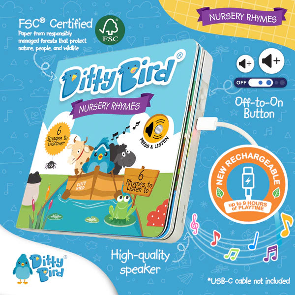 Ditty Bird Nursery Rhymes Musical Book