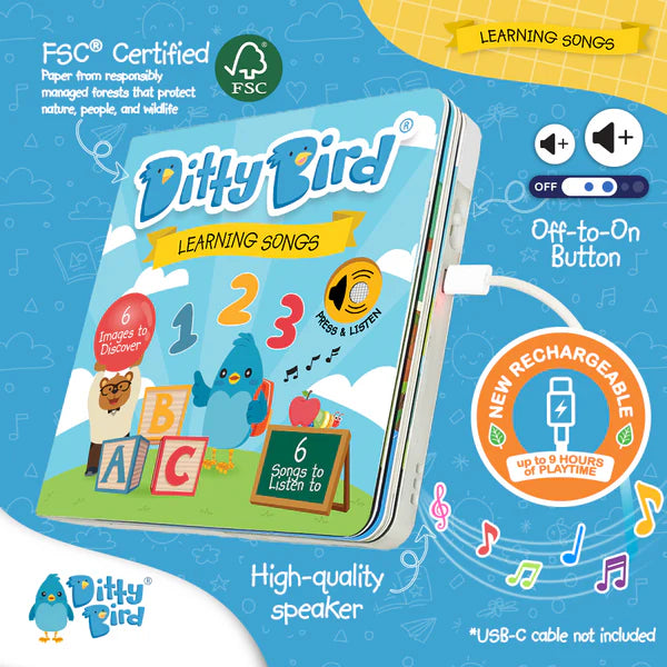 Ditty Bird Learning Songs Musical Book