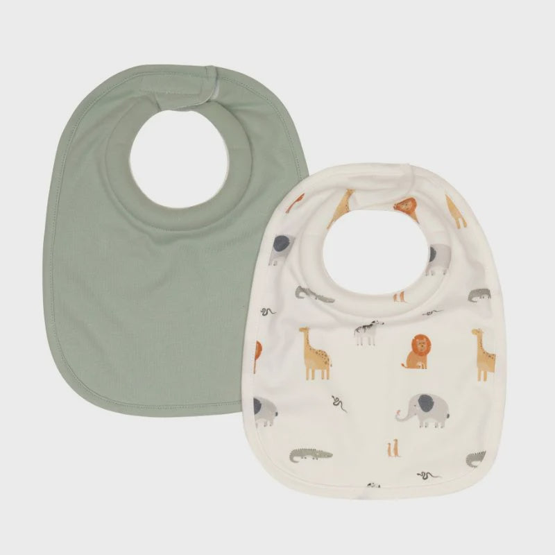 All4Ella RollNeck Bibs 2 pk - Wild Animals