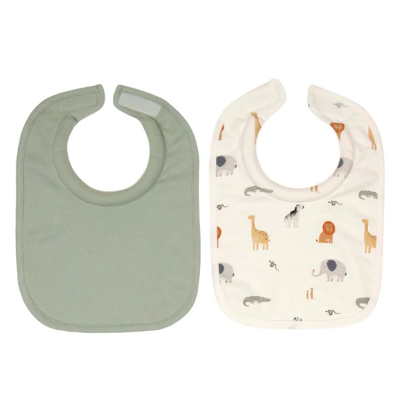 All4Ella RollNeck Bibs 2 pk - Wild Animals
