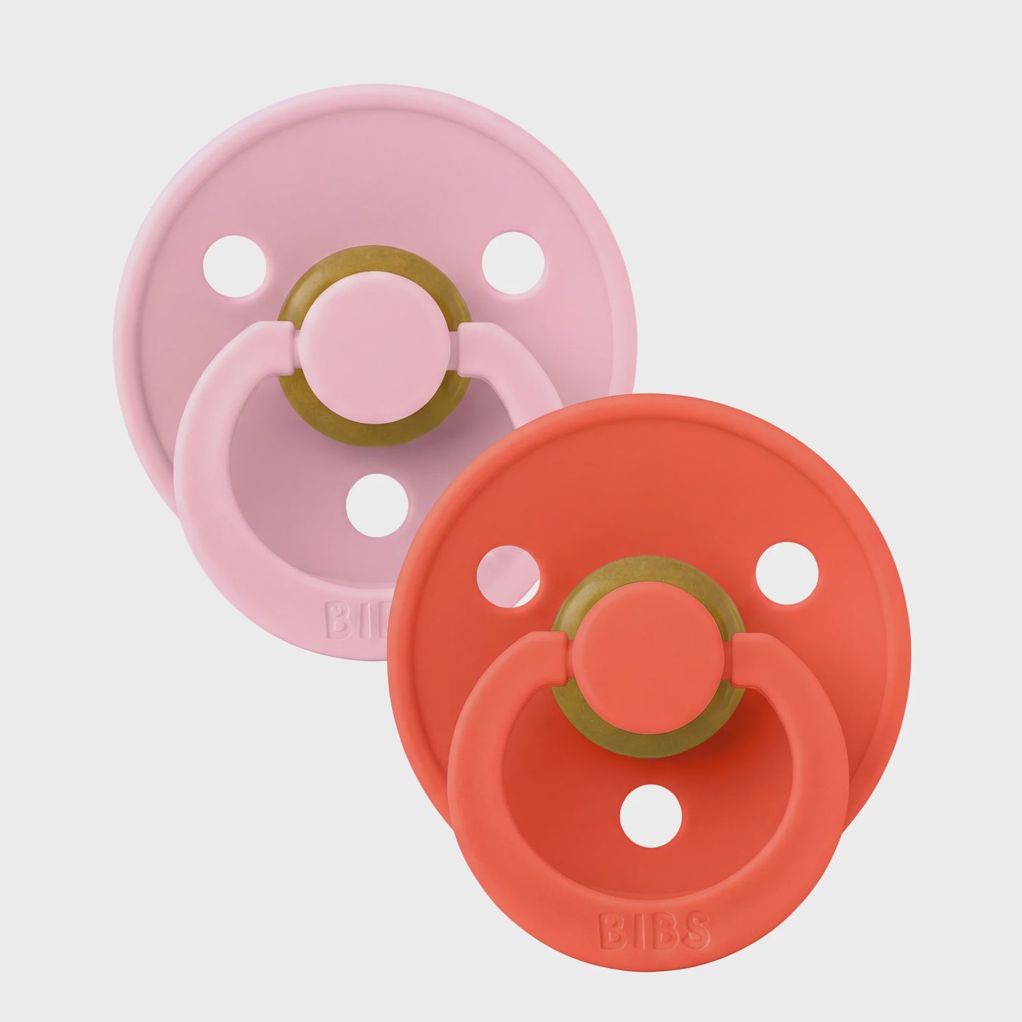Bibs Colour Round Latex - Baby Pink/Tango