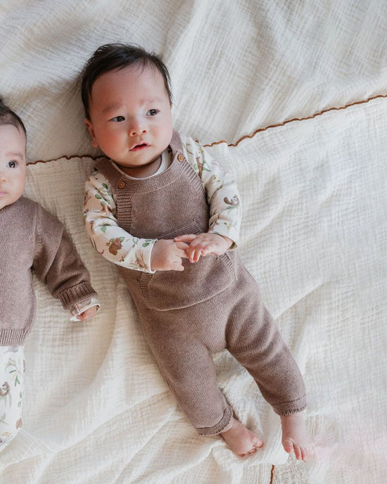 Bebe Bailey Knitted Overalls - Chestnut