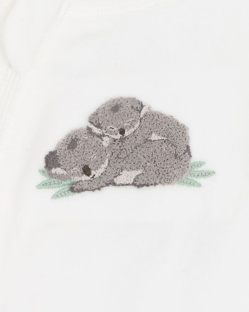 Bebe Bailey Koala Velour Onesie - Cloud